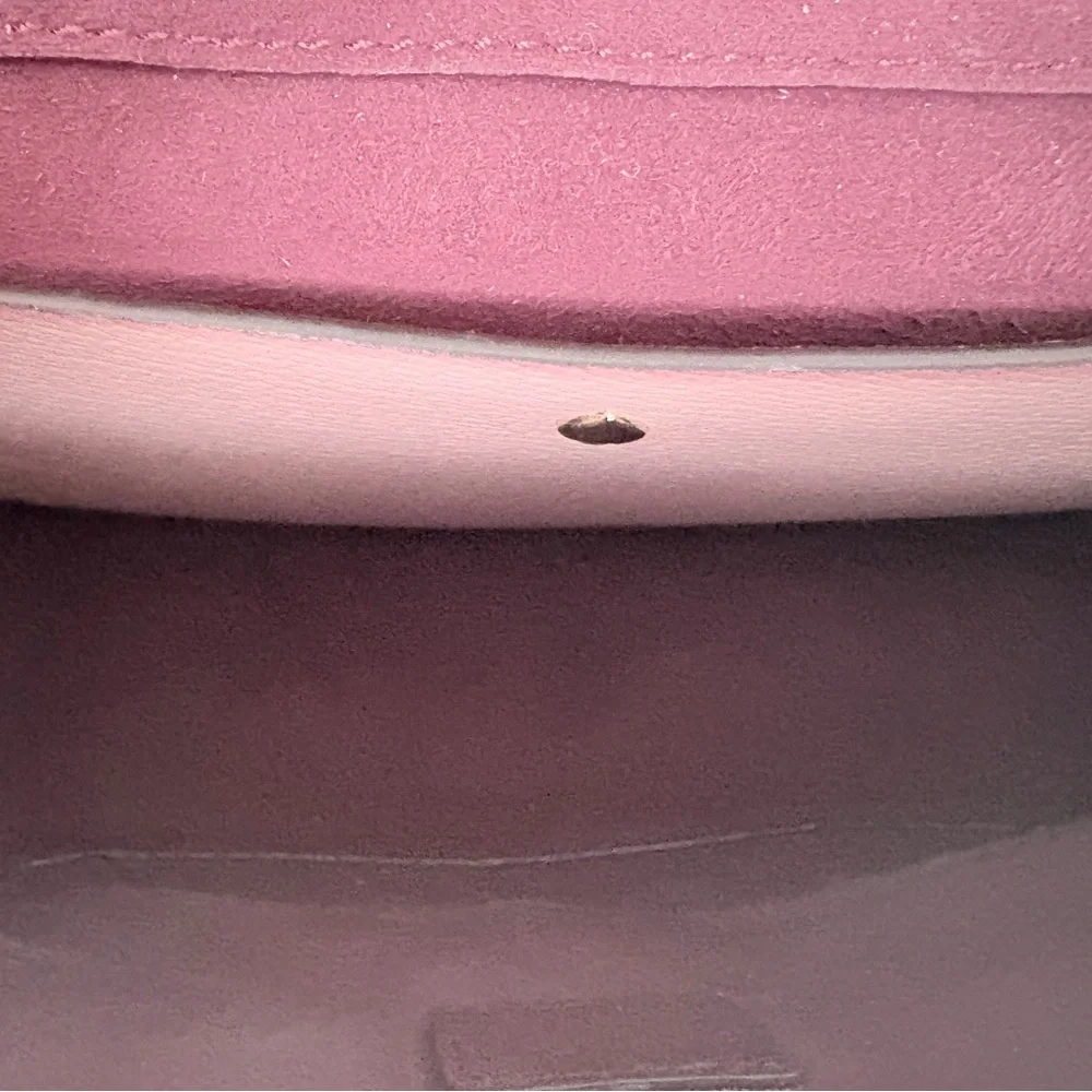 Kate Spade New York Pink Bow Crossbody Bag Burgundy Interior